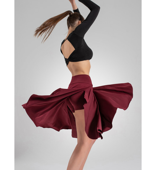 Шорты юбка бордовые Dolly Max I-Style