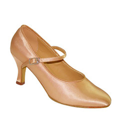 Туфли телесные сатиновые на каблуке 5 см Julia S&S Dance