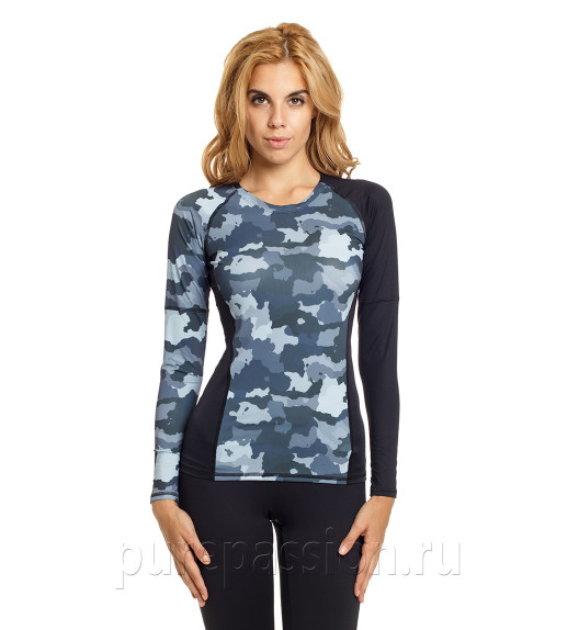 Рашгард черный с камуфляжем Workout Profit