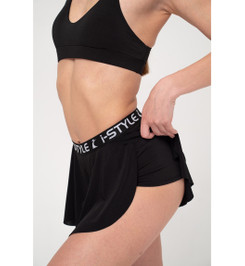 Шорты черные Double Fly Print I-Style