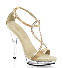 Туфли Pleaser золотые LIP156/CHAS/C