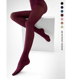 Колготки бордовые INTRECCIO 60 Minimi