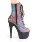 Ботильоны на платформе Pleaser радужные ADO1020REFL/RBOW/B
