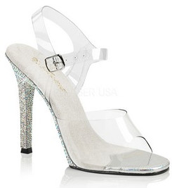 Босоножки Pleaser со стразами GALA08DM/C/SMCRS