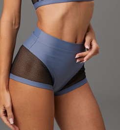 Шорты серые с черной сеткой Anela Polerina