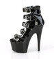 Ботильоны на платформе Pleaser черные ADO700-33/B/M