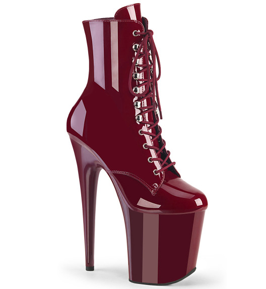 Ботильоны на платформе Pleaser бордовые FLAM1020/BY/M
