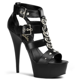 Туфли на платформе Pleaser черные DEL658/BPU/M