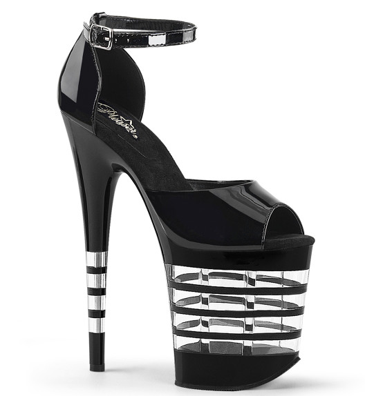 Туфли Pleaser черные лаковые FLAM889LN/B/M