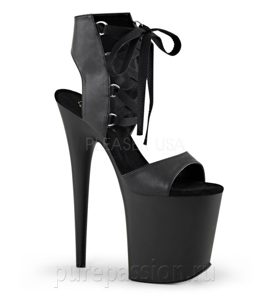 Босоножки Pleaser черные FLAM800-14/BPU/M