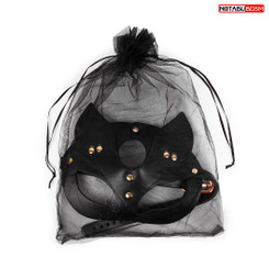 Маска черная с ушками