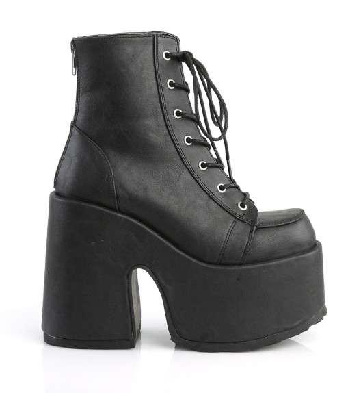 Ботинки на шнуровке Pleaser черные матовые CAM203/BVL