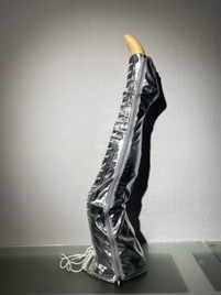 Краги-Ботфорты серебро