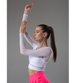 Лонгслив белый из сетки Shadow I-Style