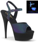 Босоножки на платформе Pleaser черные DEL609REFL/GNREFL/B