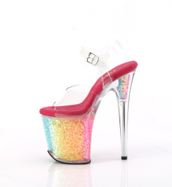 Стрипы Pleaser розовые FLAM808RG-02/C/RBOWG