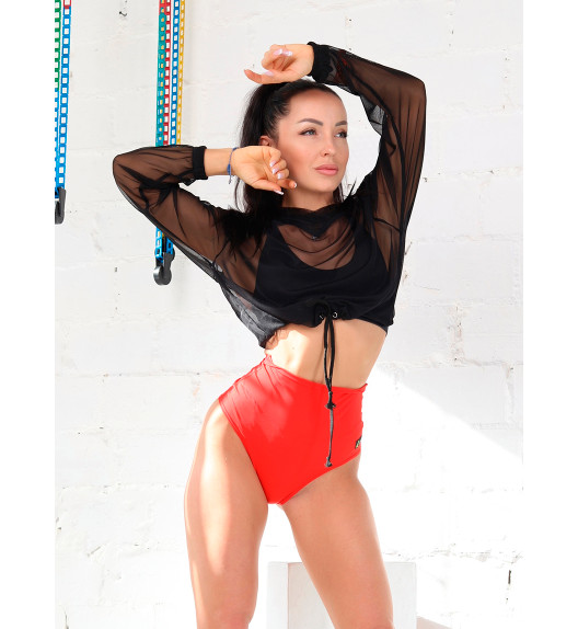 Худи черное из сетки Shadow I-Style