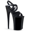 Босоножки Pleaser черные лаковые INF997/B/M