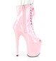 Ботильоны на платформе тройки Pleaser розовые FLAM1021/BP/M