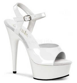 Стрипы единички Pleaser белые DEL609/W/M