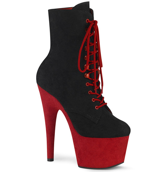 Ботильоны на платформе Pleaser черные с красным ADO1020FSTT/BFS/RFS