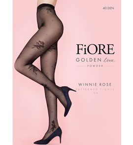 Колготки черные WINNIE ROSE Fiore