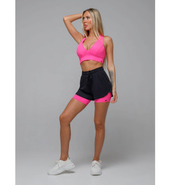 Шорты черные с розовым Gymnast I-Style