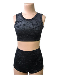 Топ черный Circle Velvet Star