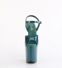 Стрипы Pleaser бирюзовые с блеском FLAM809GP/TLG/M