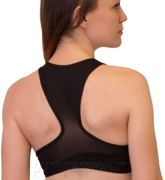 Топ черный с розовым GeoMesh Pole Fit