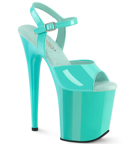 Стрипы Pleaser голубые FLAM809/AQ/M