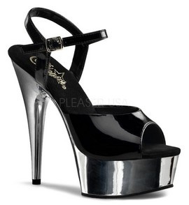 Стрипы Pleaser черные DEL609/B/SCH