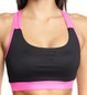 Топ спортивный черный с розовым Crossback