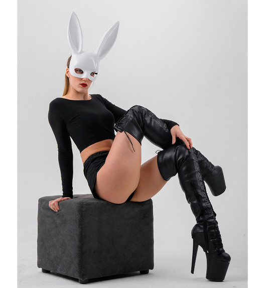 Краги-Ботфорты черные