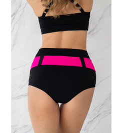 Шорты черные с розовым поясом Bondiana I-Style