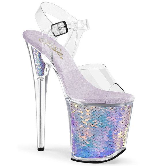 Стрипы Pleaser серебристые FLAM808MC/C/LVHG