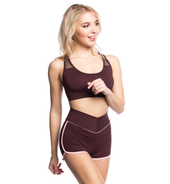 Шорты бордо с нежно-розовым Play Up