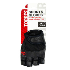 Перчатки черные кожа TORRES