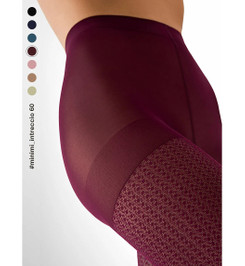 Колготки бордовые INTRECCIO 60 Minimi