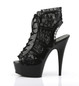 Туфли на платформе Pleaser черные DEL696LC/BM/M