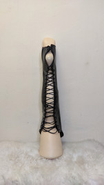 Краги с наколенниками черные лаковые