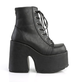 Ботинки на шнуровке Pleaser черные матовые CAM203/BVL