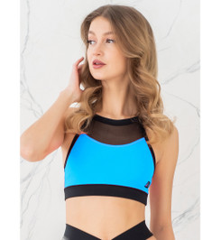 Топ голубой с сеткой Hero I-Style