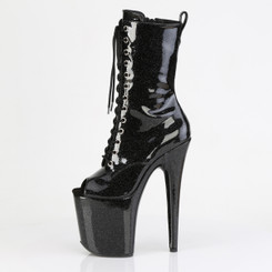 Ботильоны на платформе Pleaser черные FLAM1041GP/BG/M