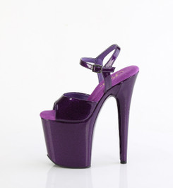 Стрипы Pleaser фиолетовые с блеском FLAM809GP/PPG/M