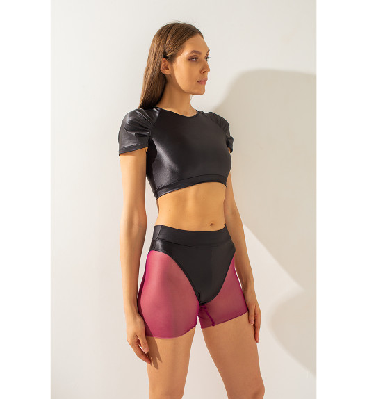 Шорты красные сетка Shark