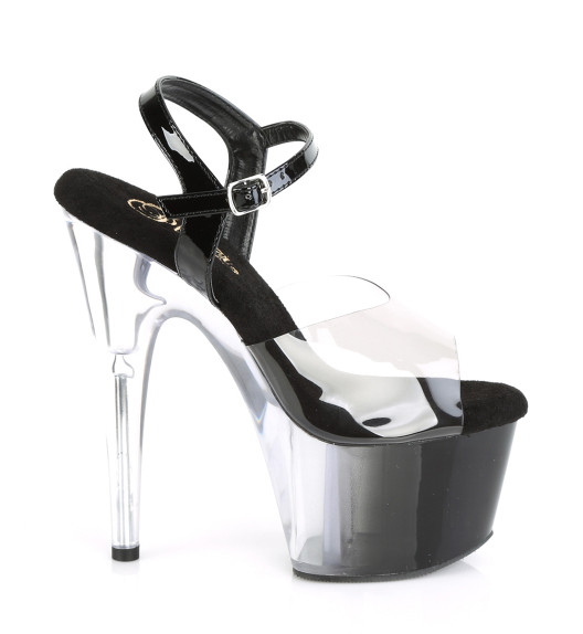 Стрипы двойки Pleaser дымчатые ADO708T-1/SK-BPT/B-C