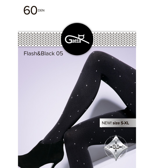 Колготки черные FLASH & BLACK 05 Gatta
