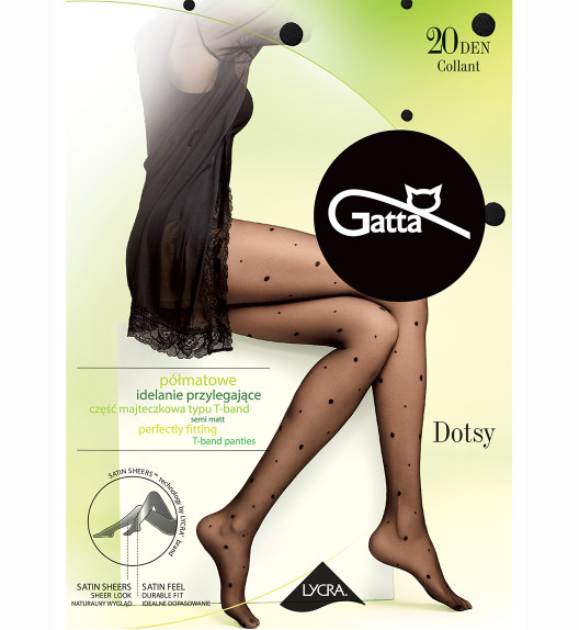 Колготки черные DOTSY 07 Gatta