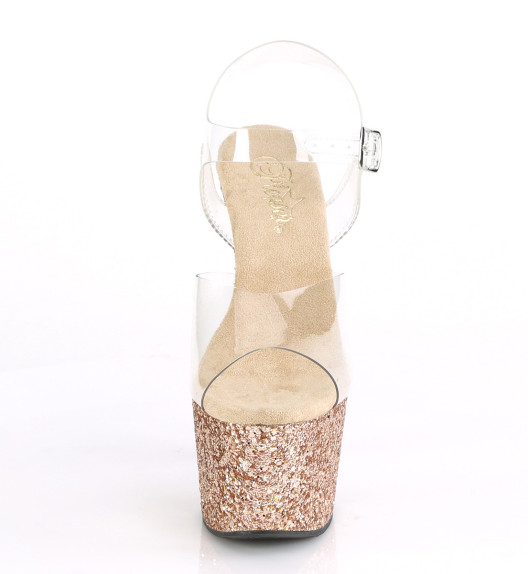 Босоножки Pleaser розовое золото ADO708LG/C/ROGLDG